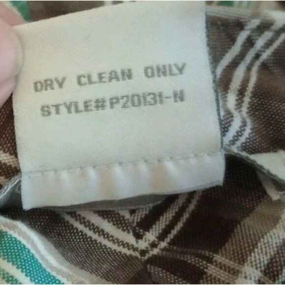 Charlotte Russe Shorts Juniors Size 5‎ Brown White Plaid Cuffed Soft Bermuda - Picture 4 of 4